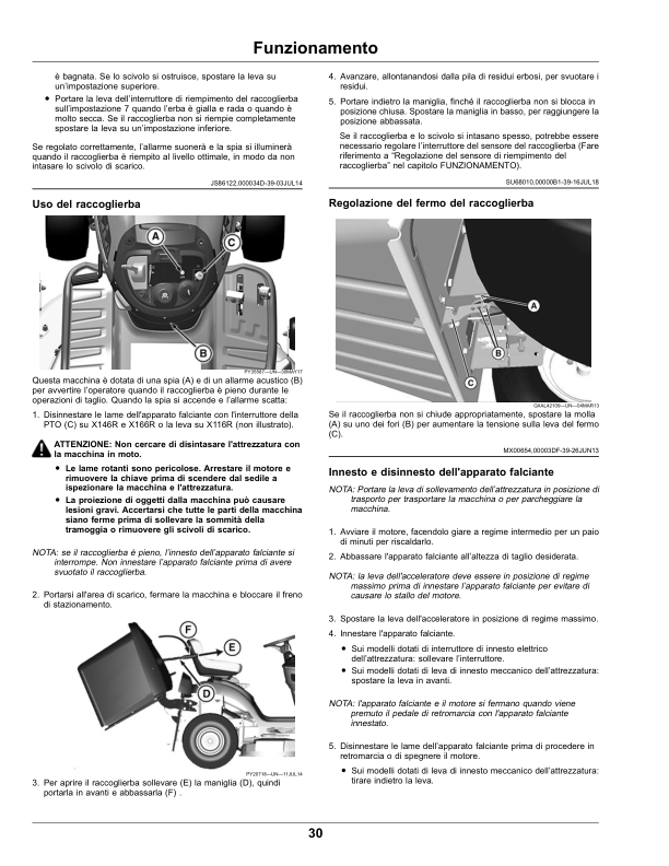 John Deere TractorsX116R, X146R, X166R (Export Edition)(SN100001-) Operator’s Manual (OMUC19986) Workshop Guide