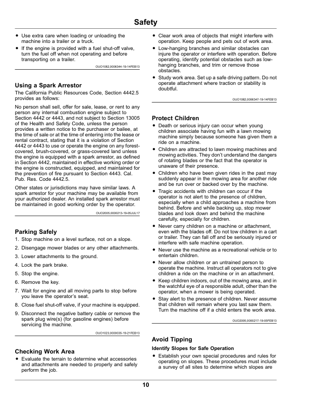 John Deere 1200H Bunker Rake (North American) Operator’s Manual (OMUC20239) Workshop Guide