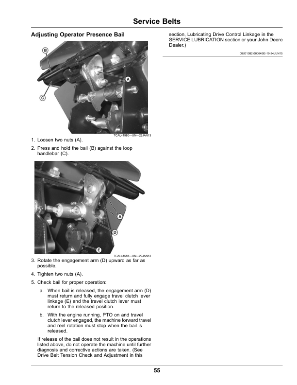 John Deere 180 E-Cut, 220 E-Cut Hybrid Walk Greens Mower Operator’s Manual (OMUC20613) Workshop Guide