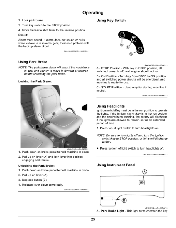 John Deere TX Turf Gator Utility Vehicles (Kawasaki FJ400 Gas Engine) Operator’s Manual (OMUC21271) Workshop Guide