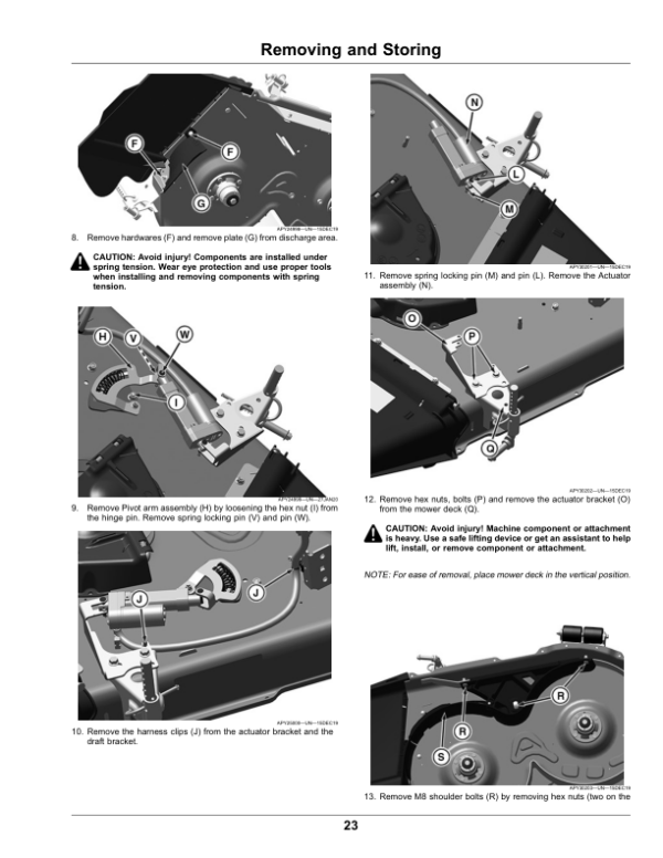 John Deere Electric MulchControl from Seat Kit for 42 Inch, 48 Inch, 54 Inch Accel Deep Mower Decks (North American) Operator’s Manual (OMUC22012) Workshop Guide