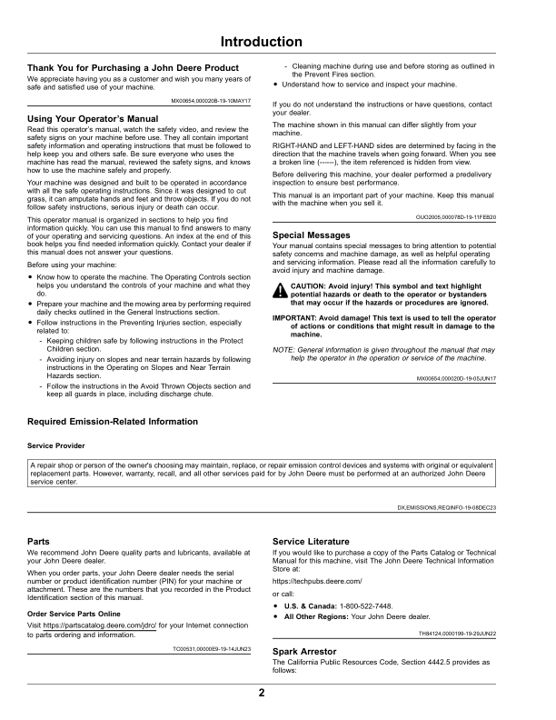 John Deere S100, S110, S120, S130, S140, S160, S170, S180 Tractors (010001-200000) Operator’s Manual (OMUC22642) Workshop Guide