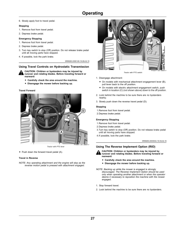 John Deere E100, E110, E120, E130, E140, E150, E160, E170, E180 Tractors Operator’s Manual (OMUC23650) Workshop Guide
