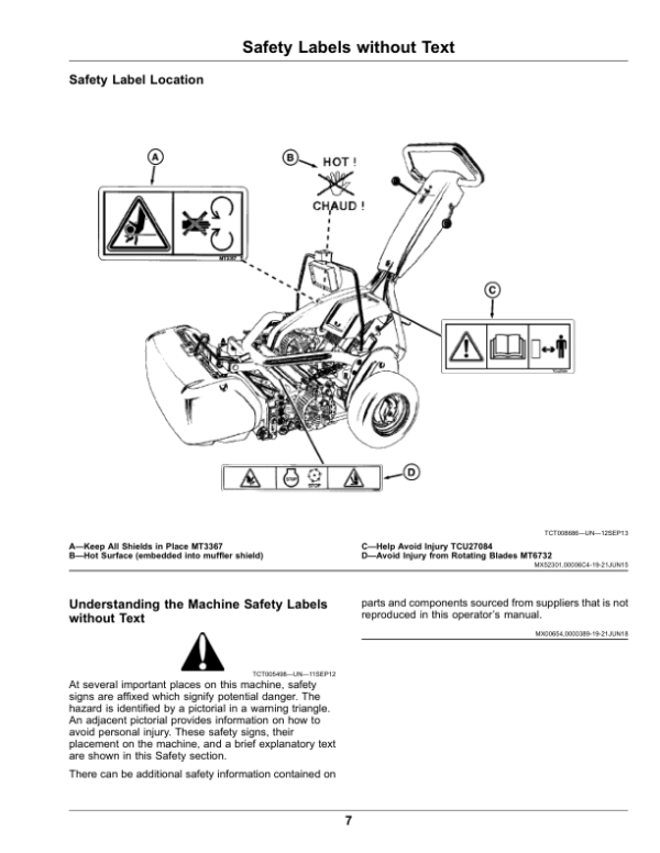 John Deere 180 E-Cut, 220 E-Cut Hybrid Walk GreensMower Operator’s Manual (OMUC24566) Workshop Guide
