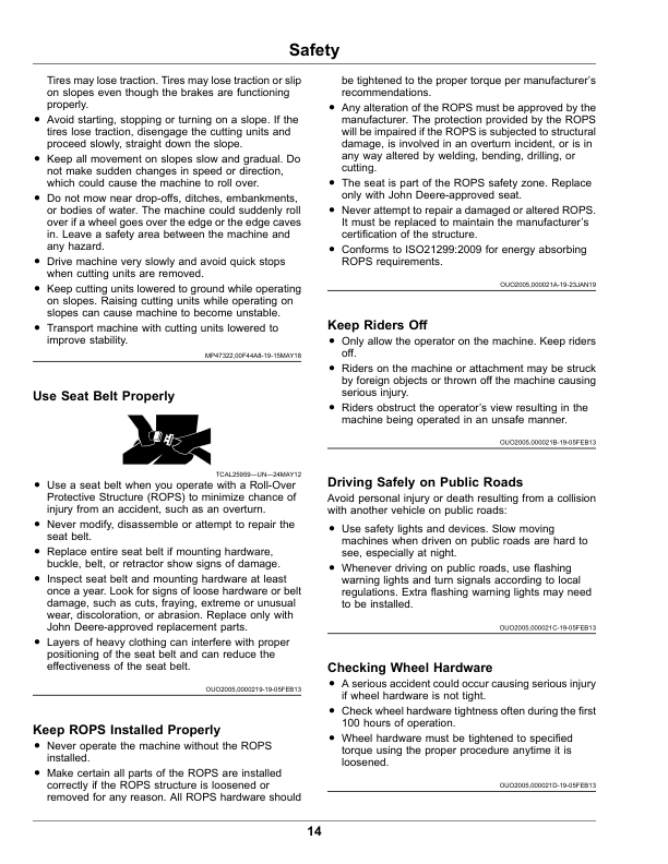 John Deere 7200A PrecisionCut Trim, Surrounds Mower (070001-) Operator’s Manual (OMUC24622) Workshop Guide