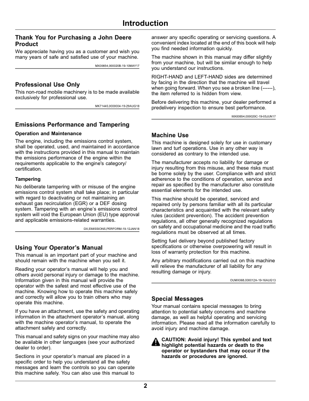 John Deere 9009A TerrainCut Rough Mower (050001-) (European Edition) Operator’s Manual (OMUC24993) Workshop Guide