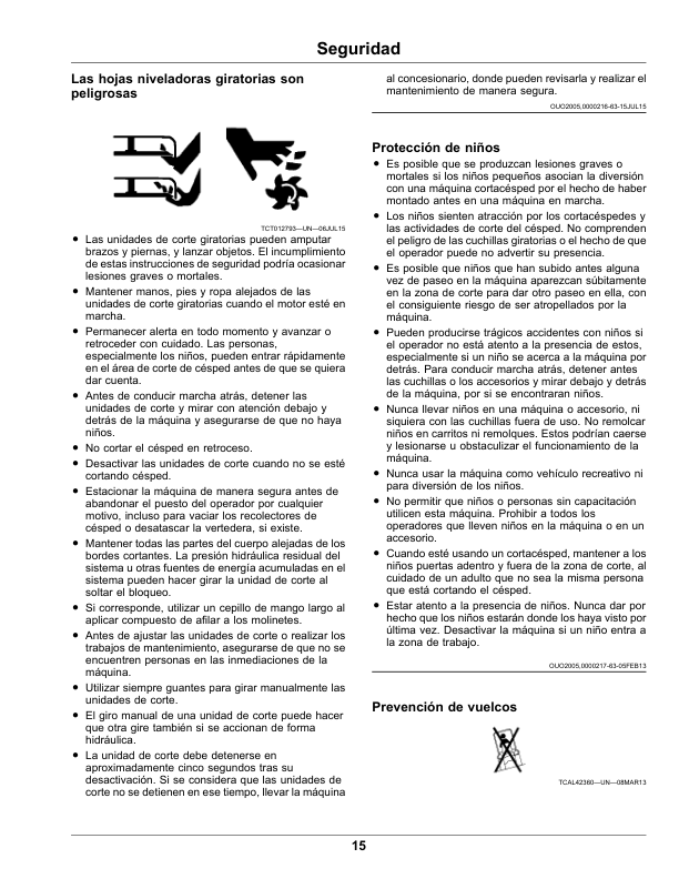 John Deere 7400A TerrainCut Trim, Surrounds Mower(Serial Number 070001-) (Export Edition) Operator’s Manual (OMUC25043) Workshop Guide