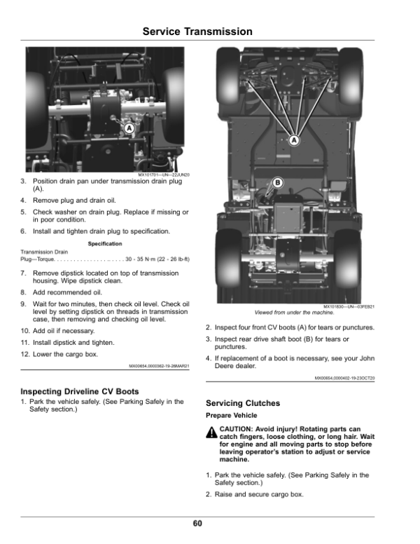 John Deere HPX615E Gator Utility Vehicles (040001-) (North America) Operator’s Manual (OMUC26648) Workshop Guide