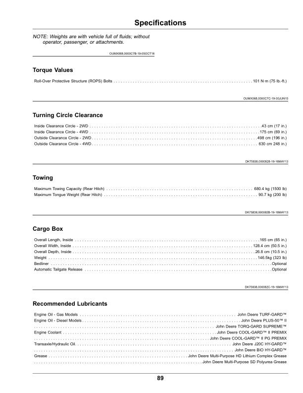 John Deere 2020A/2030A (130001-), 2020A/2030A GPS (040001-) ProGator Utility Vehicle Operator’s Manual (OMUC27364) Workshop Guide