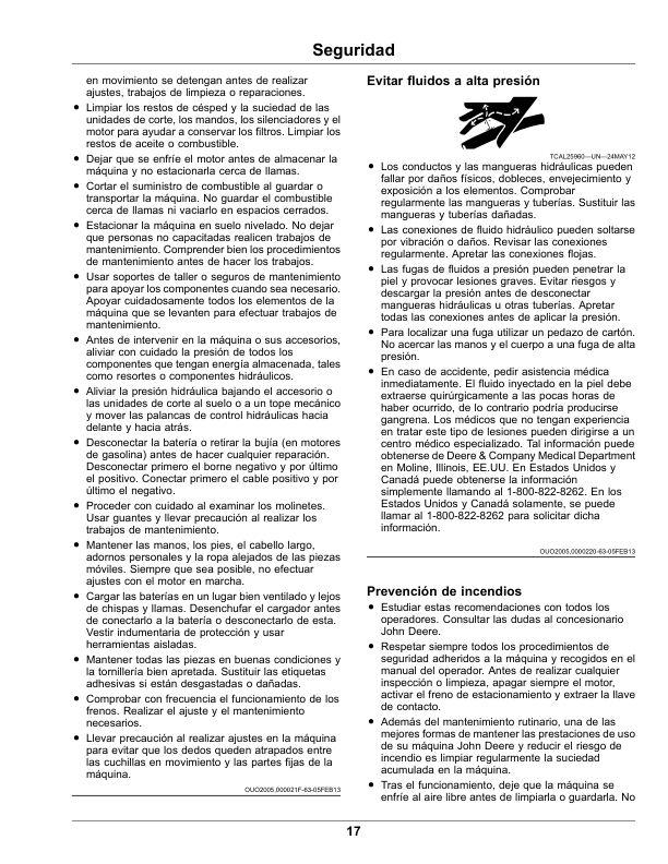 John Deere 2400, 2550 PrecisionCut, 2550 E-Cut Hybrid Triplex Mowers (Serial Number 010001-) (North American) Operator’s Manual (OMUC27509) Workshop Guide