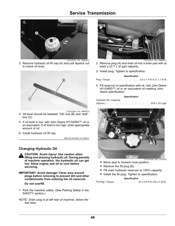 John Deere 2653B PrecisionCut Trim, Surrounds Mower (140001-) Operator’s Manual (OMUC27560) Workshop Guide