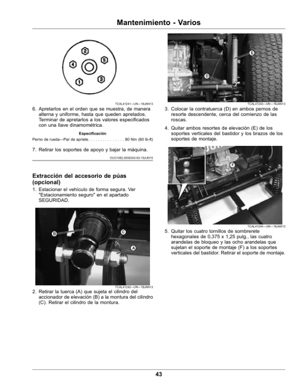 John Deere 1200A Bunker Rake (310001-) (North American) Operator’s Manual (OMUC28348) Workshop Guide