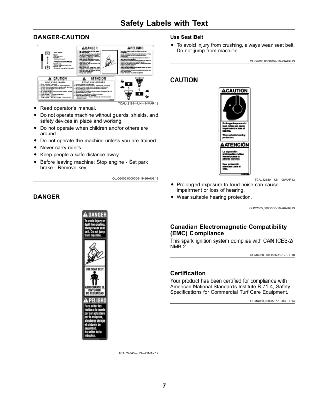John Deere PrecisionCut 2653B Trim, Surrounds Mower (160001-) (Export Edition) Operator’s Manual (OMUC30069) Workshop Guide