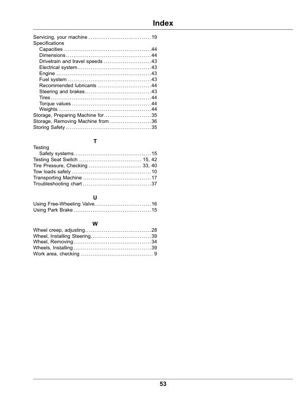 John Deere 1200H Bunker Rake (140001-) (Export Edition) Operator’s Manual (OMUC30977) Workshop Guide