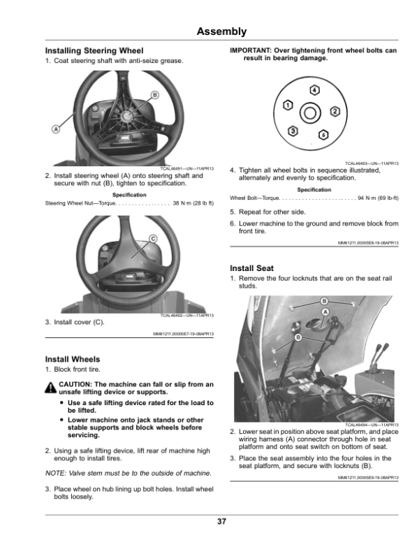 John Deere TruFinish 1220 Utility Rake (010001-) (European Edition) Operator’s Manual (OMUC33210) Workshop Guide