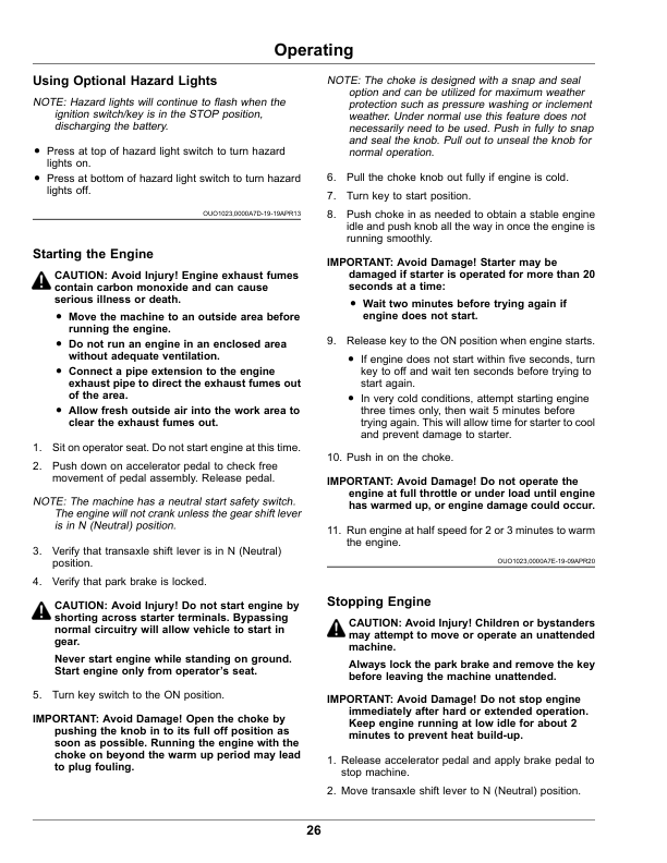 John Deere TX Gator Utility Vehicle (180001-) (North American) Operator’s Manual (OMUC33351) Workshop Guide