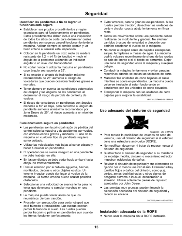 John Deere 7400A TerrainCut Trim, Surrounds Mower (110001-) (Export) Operator’s Manual (OMUC33793) Workshop Guide