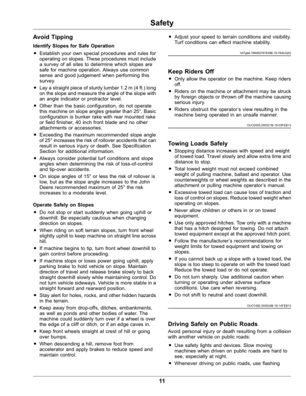 John Deere 1200A Bunker Rake (330001-) (North American) Operator’s Manual (OMUC34419E) Workshop Guide