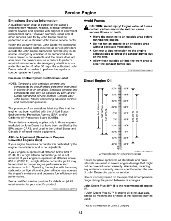 John Deere TH 6X4 Diesel Gator Utility Vehicles (180001-) (North American) Operator’s Manual (OMUC37414) Workshop Guide