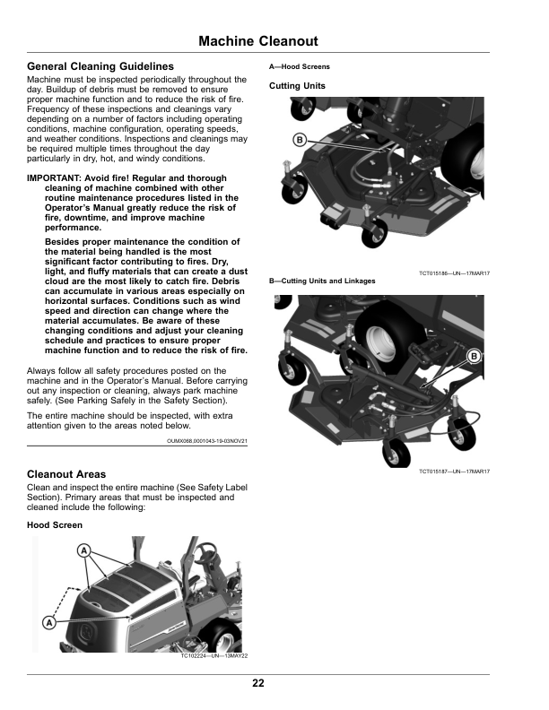 John Deere 1600 Turbo TerrainCut Wide-Area Mower (690001-) (North American) Operator’s Manual (OMUC37636E) Workshop Guide