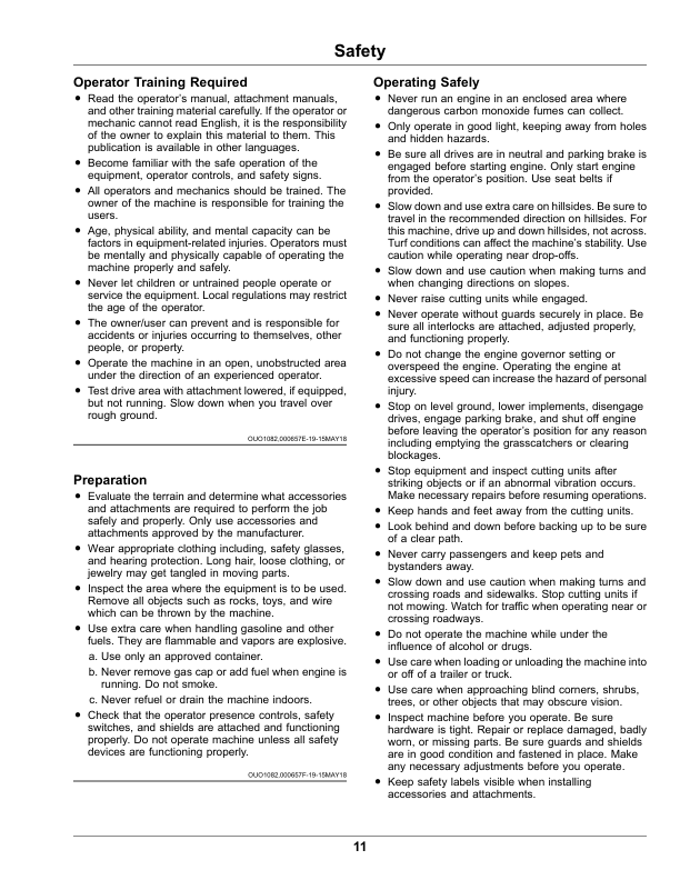 John Deere PrecisionCut 2653B Trim, Surrounds Mower Serial Number 180001- Operator’s Manual (OMUC38050E) Workshop Guide
