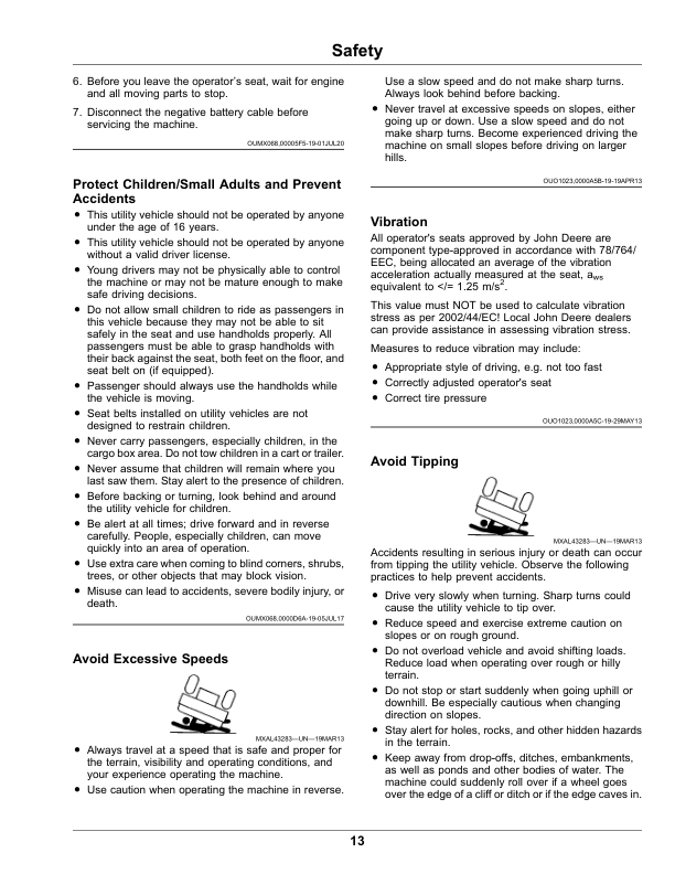 John Deere TX Gator Utility Vehicle (200001-) (Worldwide) Operator’s Manual (OMUC39393) Workshop Guide