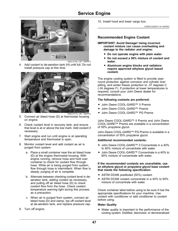John Deere TH 6X4 Diesel Gator Utility Vehicles (Serial No. 200001-) (Export) Operator’s Manual (OMUC39477E) Workshop Guide