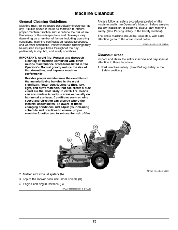John Deere Commercial Walk Behind Mower R Series (060001-) Operator’s Manual (OMUC40367) Workshop Guide