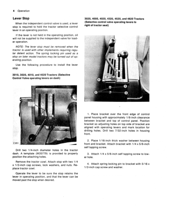 John Deere 58 Farm Loader Operator’s Manual (OMW18964) Workshop Guide