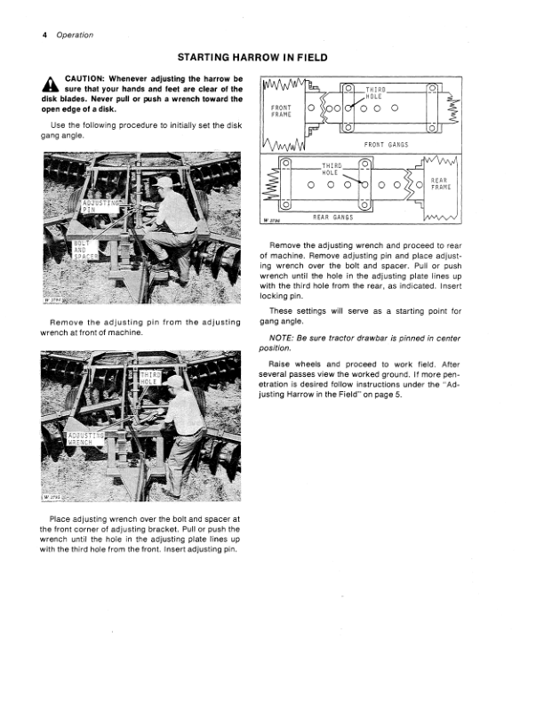 John Deere 3000, 4000 Series Double Offset Disk Harrows Operator’s Manual (OMW20699) Workshop Guide