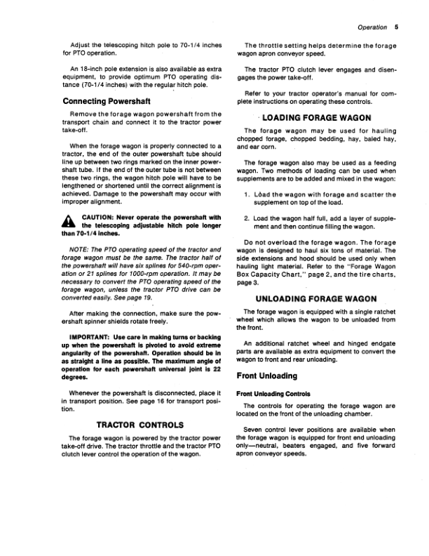 John Deere 214, 216 Forage Wagons Operator’s Manual (OMW21341) Workshop Guide