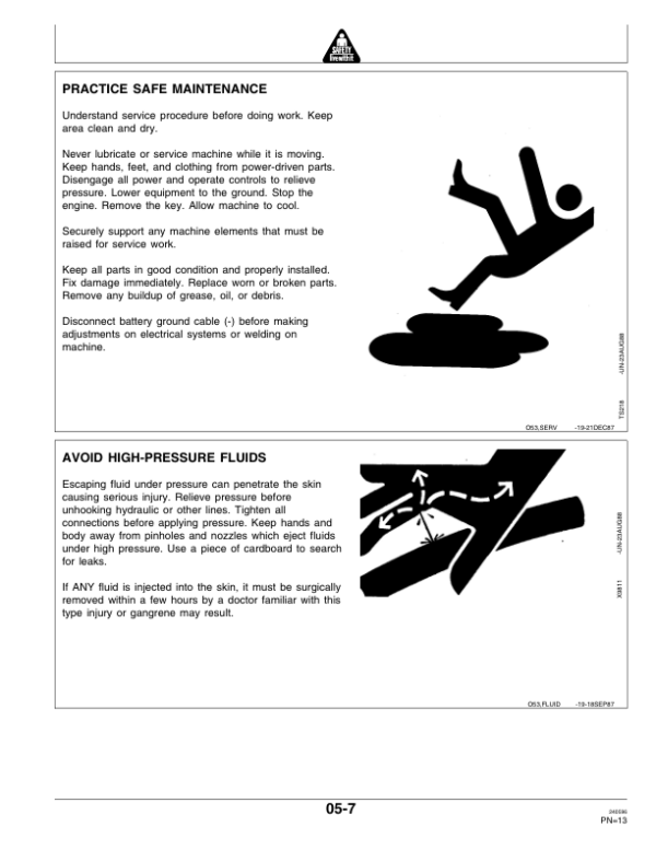 John Deere 450 Manure Spreader Operator’s Manual (OMW40649) Workshop Guide