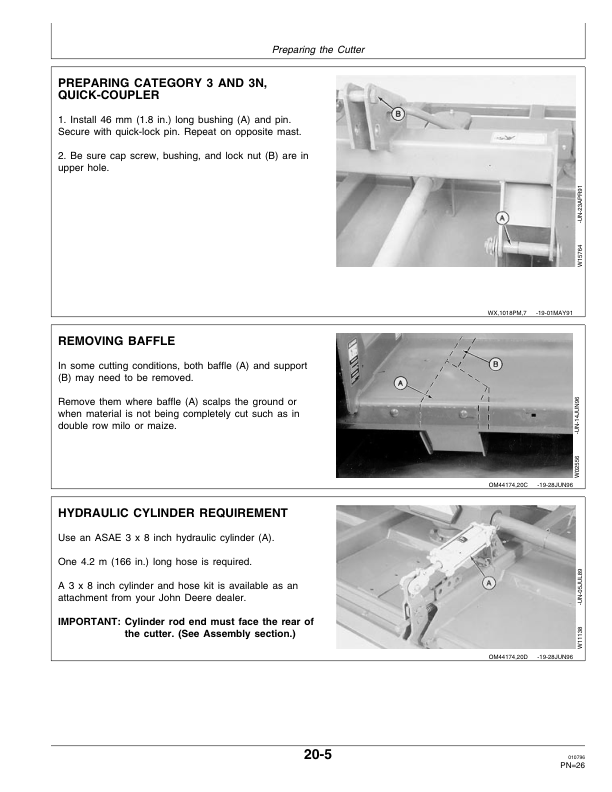 John Deere 1418 Rotary Cutter (011001-) Operator’s Manual (OMW44174) Workshop Guide