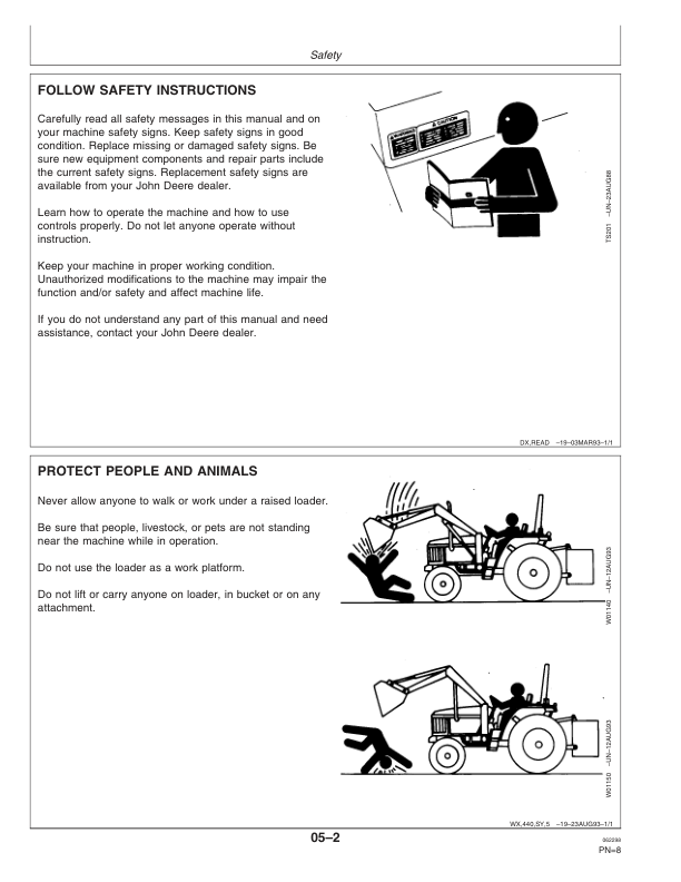 John Deere 410 & 420 Loaders Operator’s Manual (OMW44978) Workshop Guide