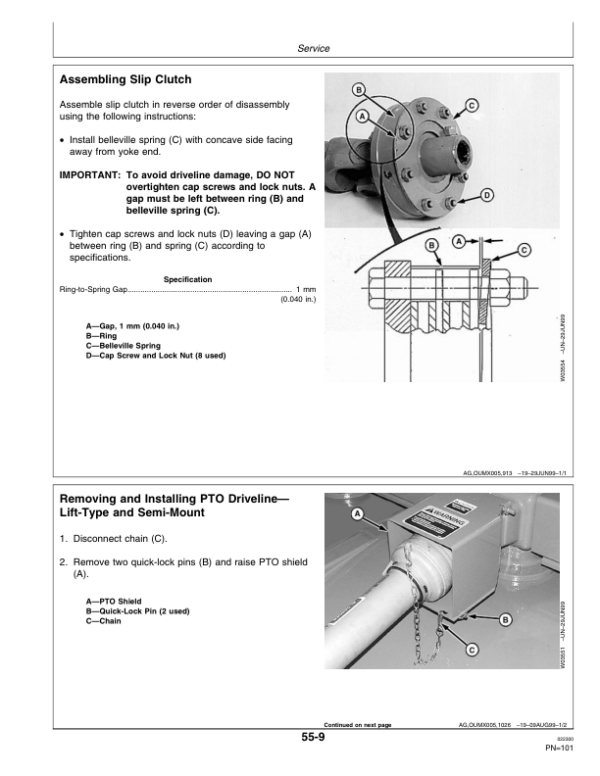 John Deere MX8 Rotary Cutters (000000-009000) MX10 Rotary Cutters (000000-008000) Operator’s Manual (OMW45015) Workshop Guide