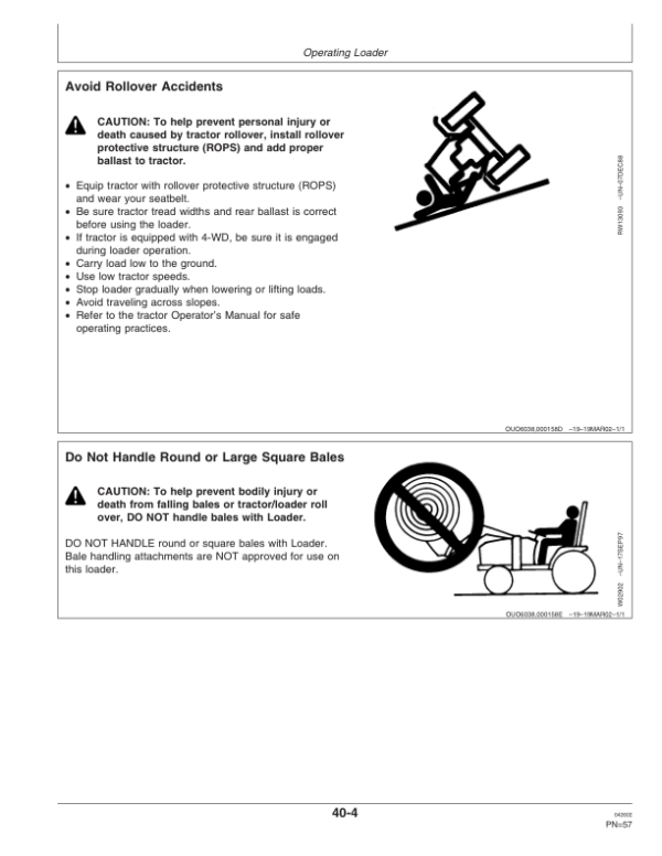John Deere 419 Loader Operator’s Manual (OMW48833) Workshop Guide