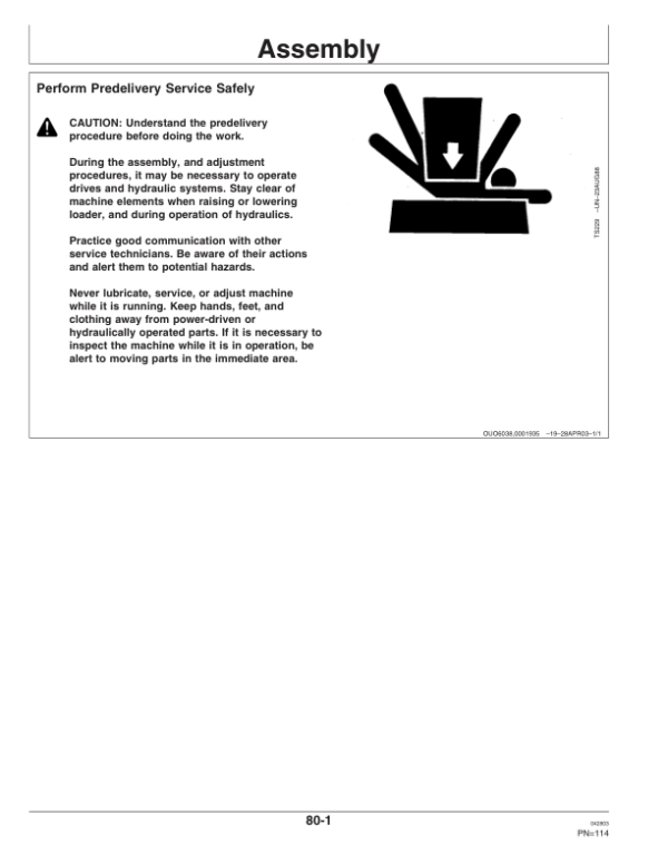 John Deere 640 Standard, 640 Mechanical Loader (028000- ) Operator’s Manual (OMW49366) Workshop Guide