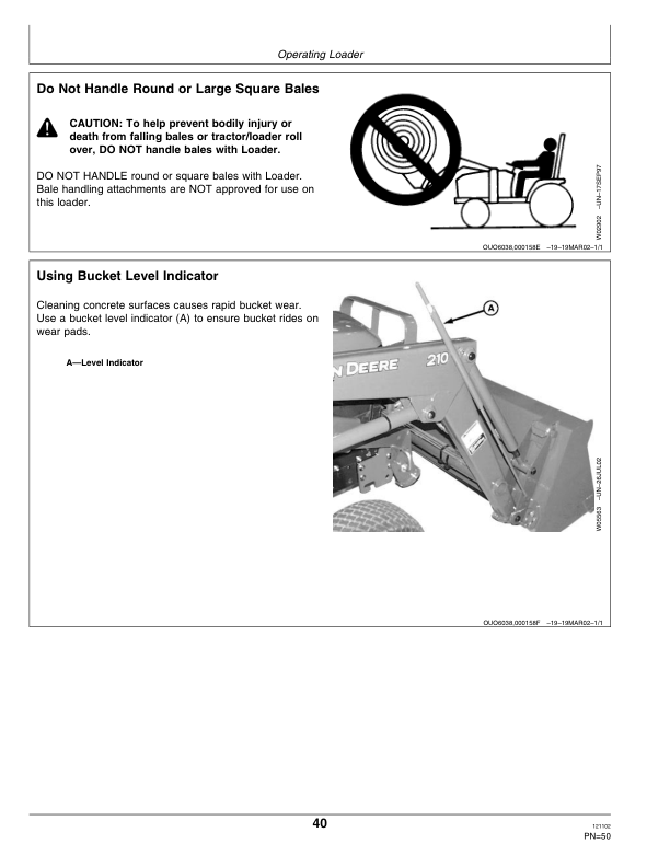 John Deere 210 Loader Operator’s Manual (OMW49370) Workshop Guide