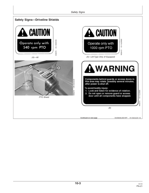 John Deere MX8 Rotary Cutters (009001-010799) MX10 Rotary Cutters (008001-009899) Operator’s Manual (OMW49833) Workshop Guide
