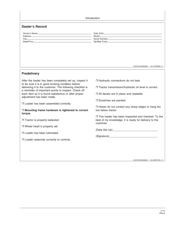 John Deere 200X & 200CX Loaders Operator’s Manual (OMW49882) Workshop Guide