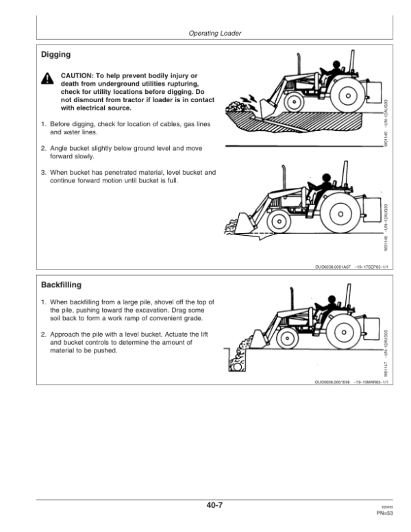John Deere 512 Loaders Operator’s Manual (OMW50416) Workshop Guide