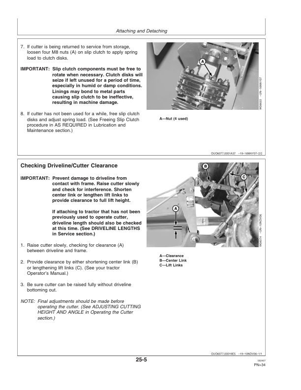 John Deere 609 & 709 Rotary Cutter Operator’s Manual (OMW52664) Workshop Guide