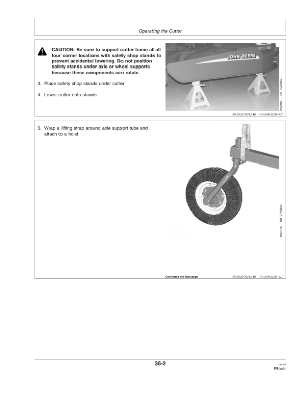 John Deere MX5 Rotary Cutters (014000-016499) MX6 Rotary Cutters (029000-034999) MX7 Rotary Cutters (015000-017999) North America Operator’s Manual (OMW53060) Workshop Guide