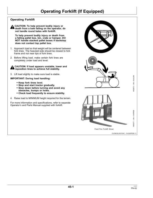 John Deere 300X & 300CX Loaders Operator’s Manual (OMW54063) Workshop Guide