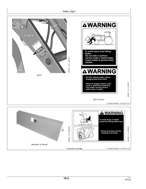 John Deere H180 Loader Operator’s Manual (OMW56295) Workshop Guide