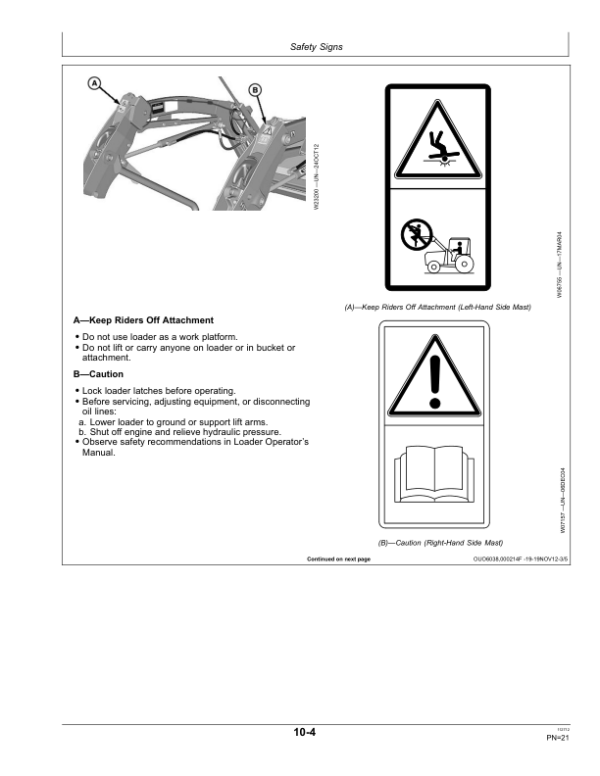 John Deere H130 Loader (Export to Australia) Operator’s Manual (OMW56750) Workshop Guide