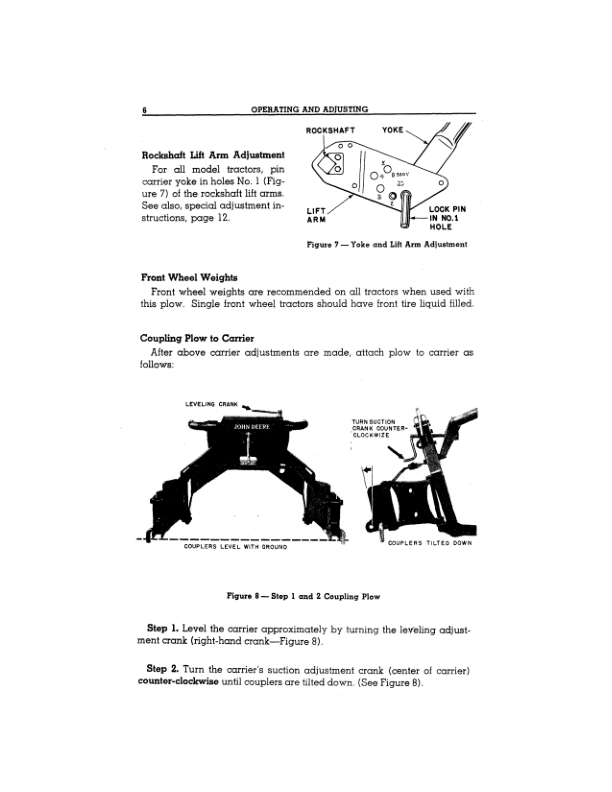 John Deere 200, 300 Moldboard Plow, Integral Operator’s Manual (OMY151052) Workshop Guide