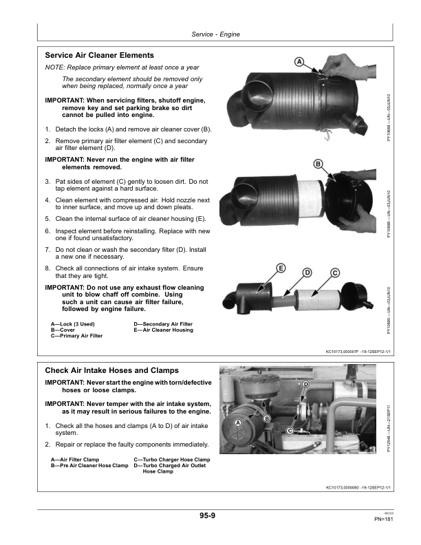 John Deere W50 Combine V2 Operator’s Manual (OMYC28203) Workshop Guide