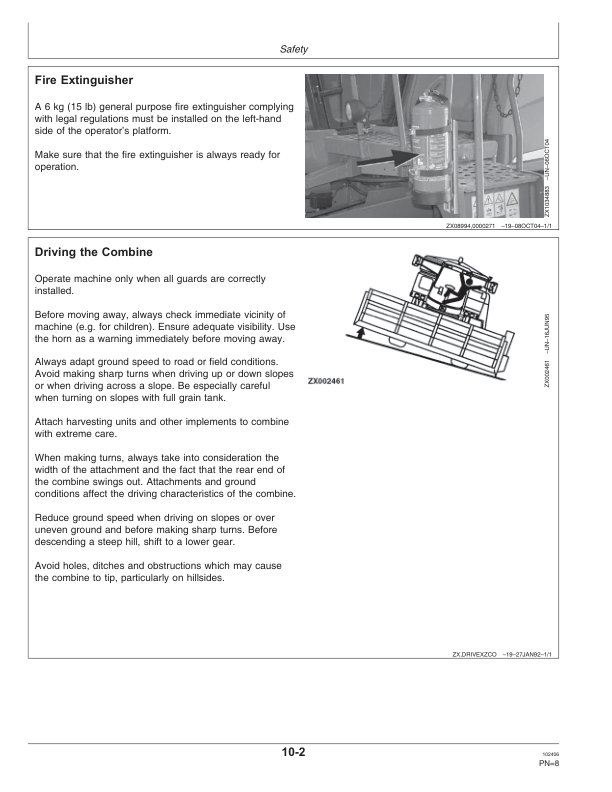John Deere 9540i, 9560i, 9580i, 9640i, 9660i, 9680i WTS & 9780iCTS Combines Operator’s Manual (OMZ103925) Workshop Guide