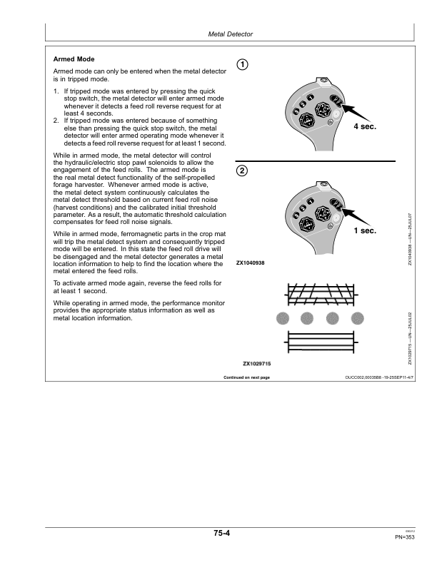 John Deere 7950 Self- Propelled Forage Harvesters Operator’s Manual (OMZ106120) Workshop Guide
